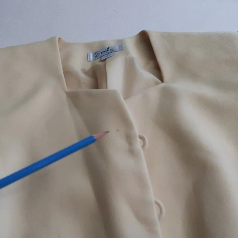 Emily Light Yellow Skirt Suit Size 12